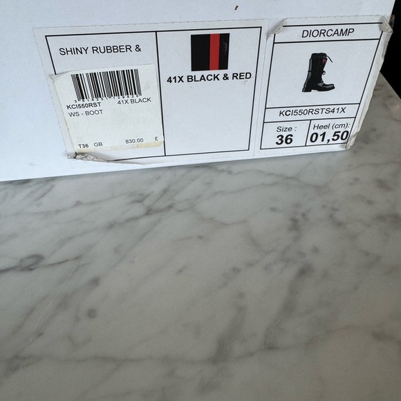 🎈DIOR CAMP Glossy Black Women's Rain Boots. - Picture 6 of 6